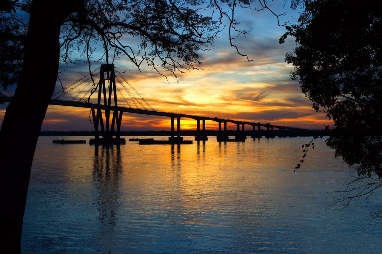 Vista aerea de la ciudad de Corrientes